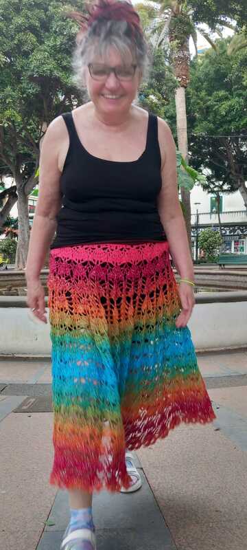 Rock "Sommerwind" mit 2 Bobbel Woolly Hugs-COTTON häkeln