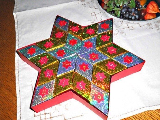 Adventskalender – Stern – Bastelvorlagen mit Anleitung