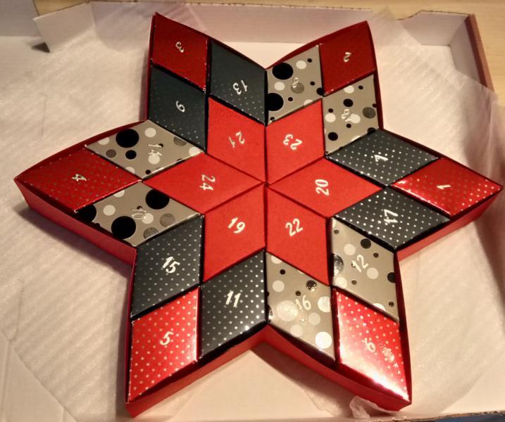 Adventskalender – Stern – Bastelvorlagen mit Anleitung