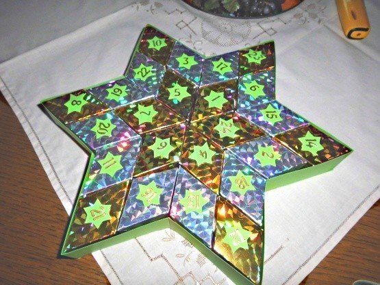 Adventskalender – Stern – Bastelvorlagen mit Anleitung