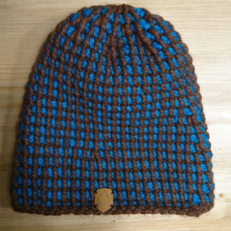 Häkelanleitung, Tunesische Häkelmütze in 3 Farben