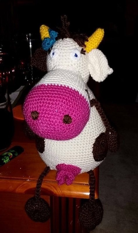 Kantensitzer Kuh, Häkelanleitung PDF