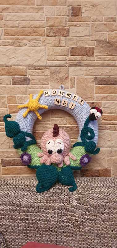 Häkelanleitung Türkranz "Guck,Guck"