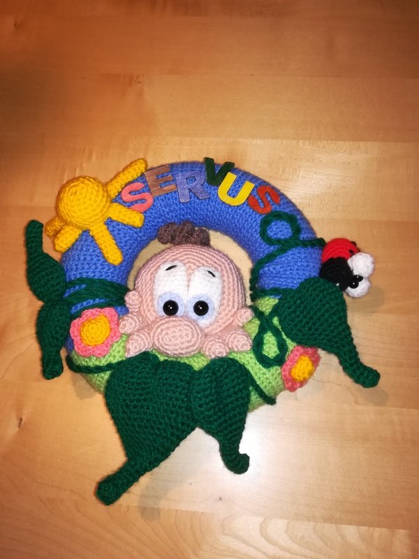 Häkelanleitung Türkranz "Guck,Guck"