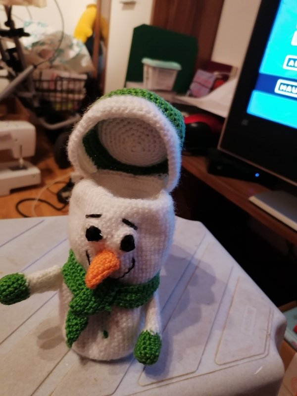 Häkelanleitung - Süße Schneemänner - befüllbar, Geschenkidee, Adventskalender