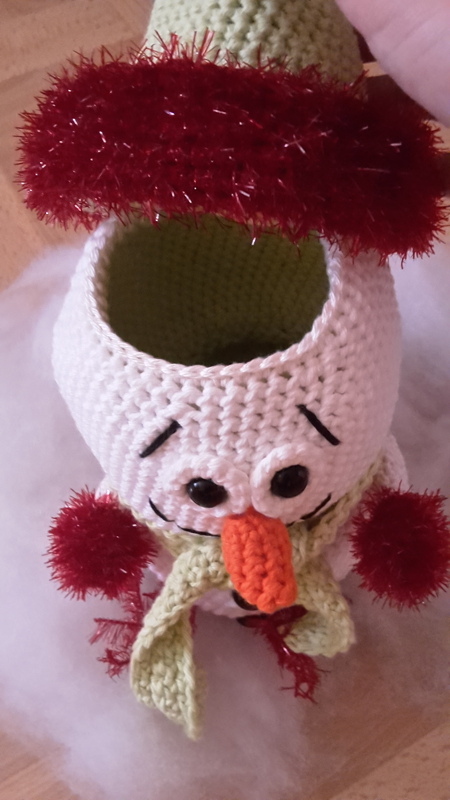 Häkelanleitung - Süße Schneemänner - befüllbar, Geschenkidee, Adventskalender