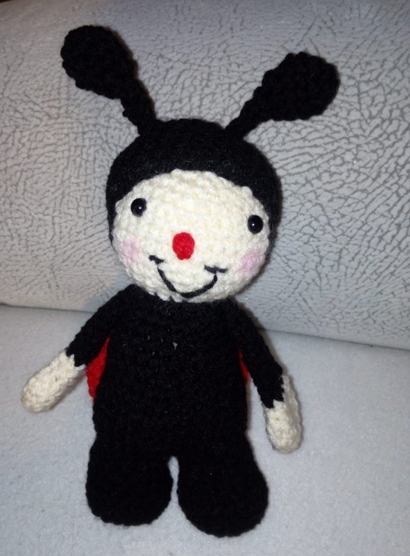 Häkelanleitung Marienkäfer Puppe