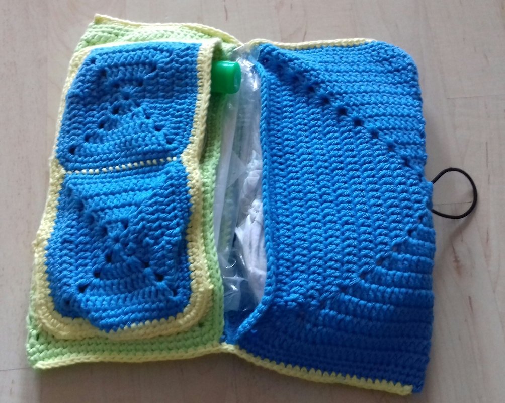 Windeltasche h&auml;keln aus Granny Squares