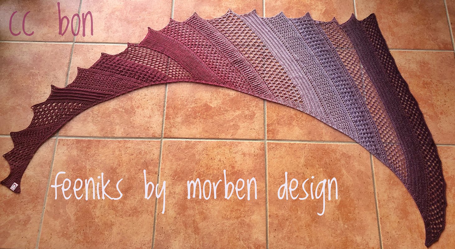 Crochet pattern Feeniks shawl