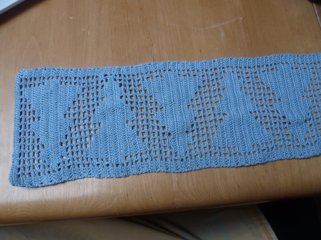 Häkelanleitung für Tischband 'Tannenbäume', Weihnachtsdeko