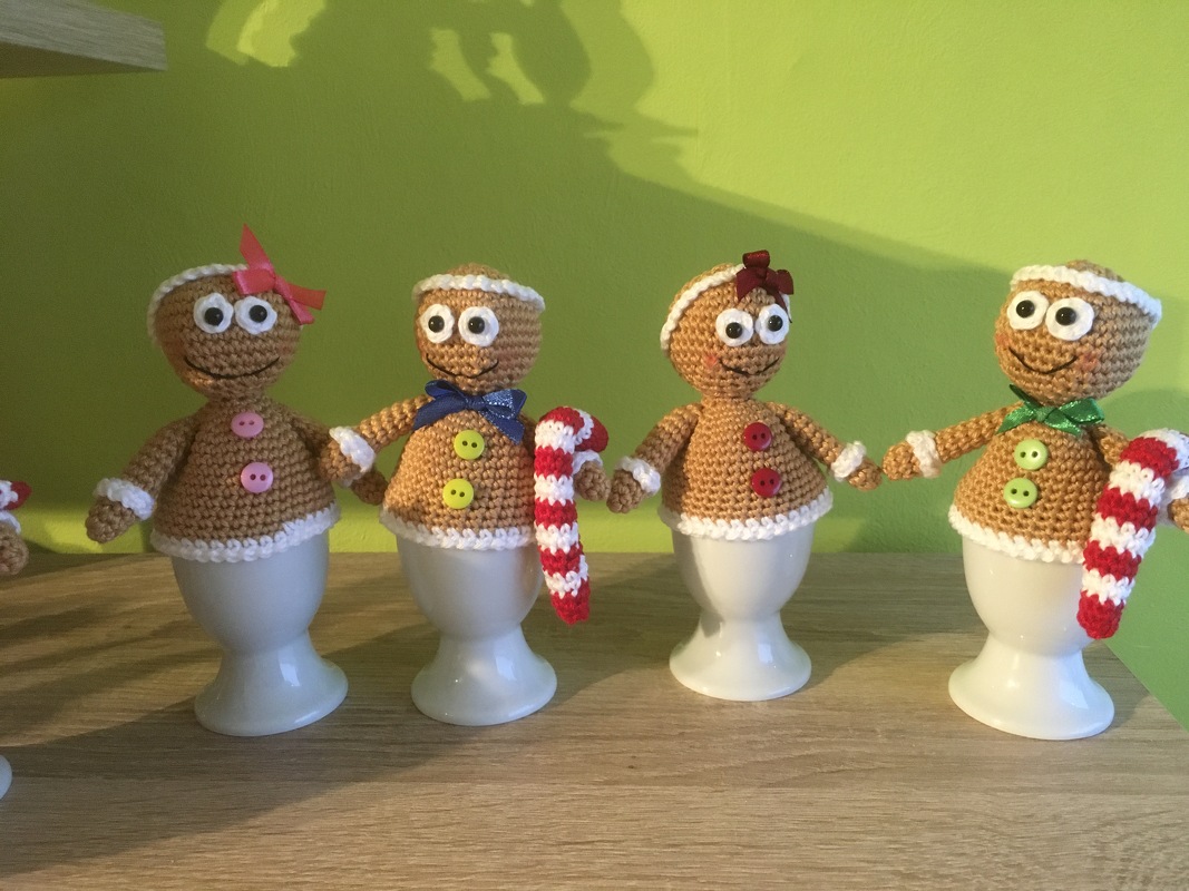 Häkelanleitung Eierwärmer Lebkuchenmännchen - PDF Datei