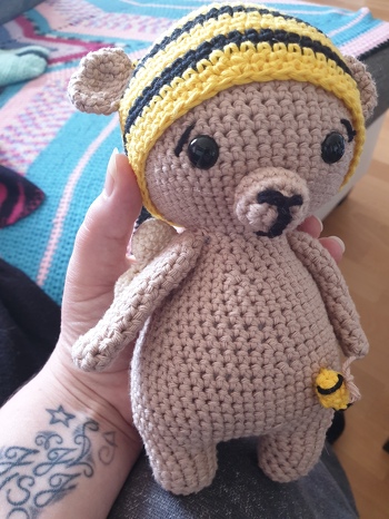 Tolle einfache super Anleitung. 2x habe ich nun den knuffeligen Pummelbär gehäkelt. Danke schön