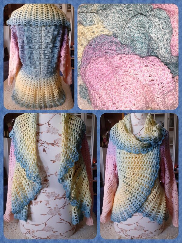 Seelenwärmer Rundum-Glück mit 2 BOBBEL-MOHAIR von Woolly Hugs häkeln