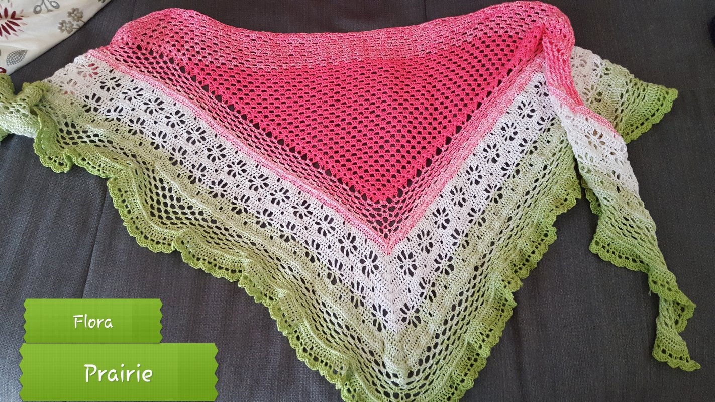 Crochet pattern shawl Prairie