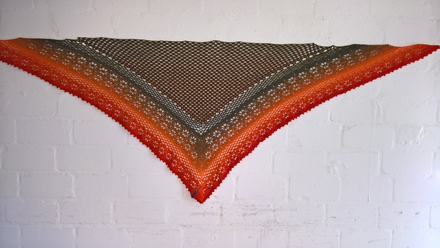 Crochet pattern shawl Prairie