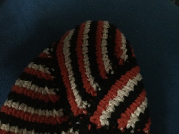 So sieht die Spitze des Hausschuhs aus