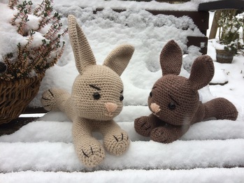 Eine leicht verständliche Anleitung. 4 Hasen hoppeln inzwischen bei uns herum.