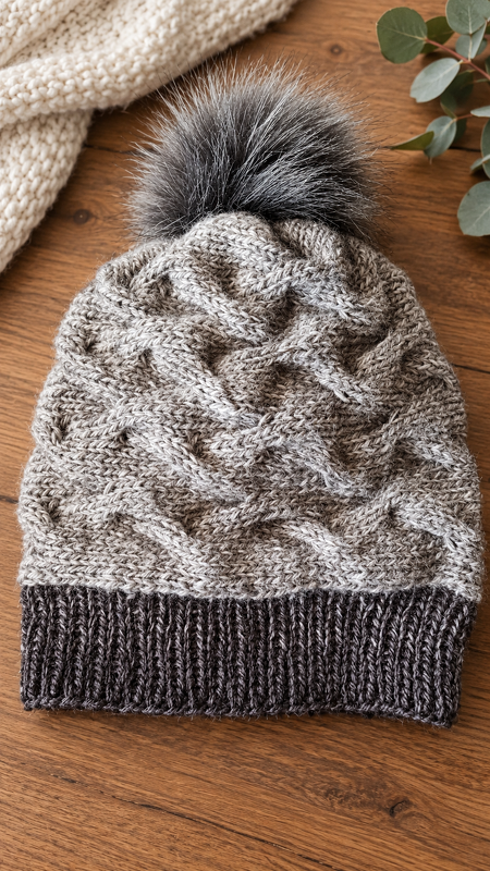 Knitting Pattern – Cable Knit Set – Beanie &amp; Loop – No.109S/E