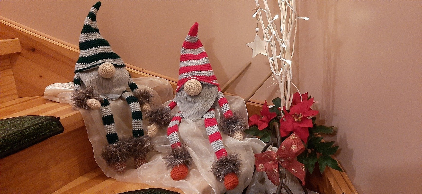 gro&szlig;er sitzender Wichtel 40 cm Weihnachtsdeko H&auml;kelanleitung