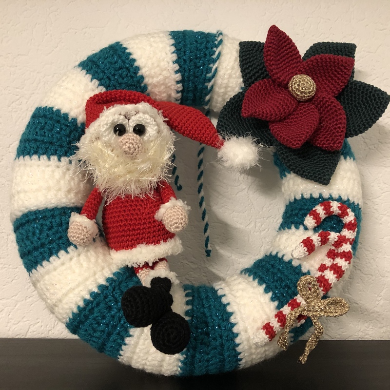 Häkelanleitung Türkranz Weihnachten