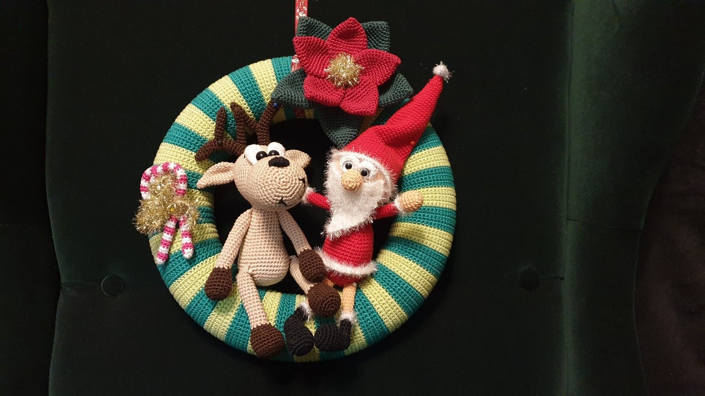 Häkelanleitung Türkranz Weihnachten