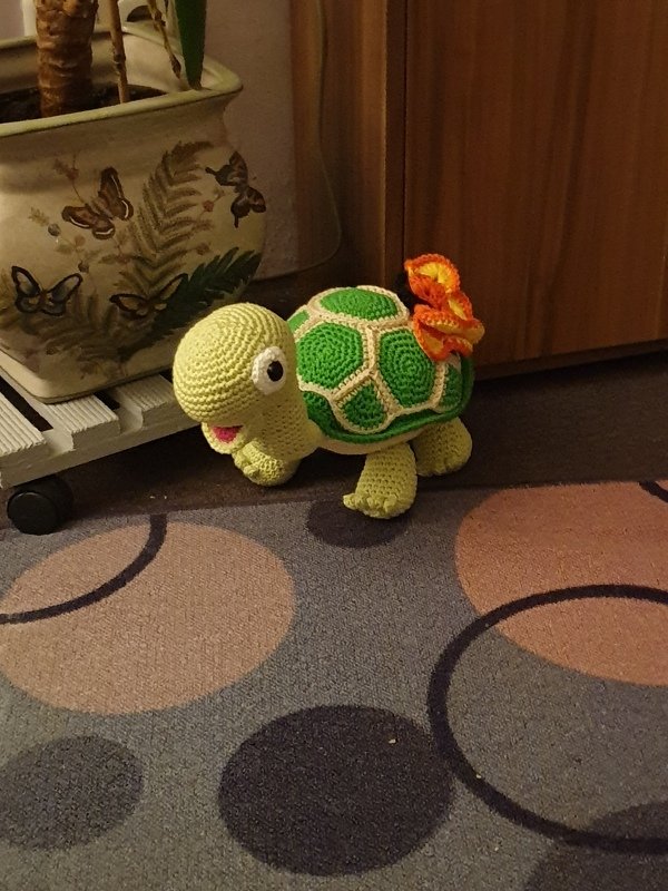 Häkelanleitung Schildkröte braun und grün