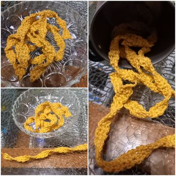 Tagliatelle-Nudeln
Wolle: Catania Schachenmayr