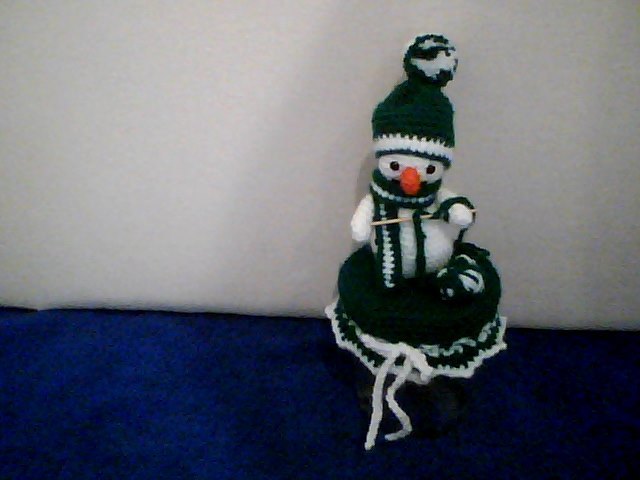 Häkelanleitung: Bonbonglas Strickender (häkelnder) Schneemann