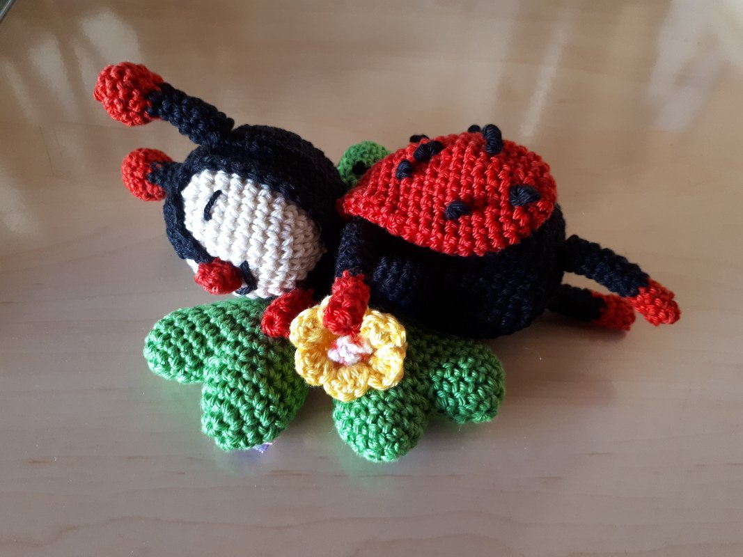 Glückskäfer Marienkäfer auf Herz Kleeblatt Muttertag Glücksbringer Neujahr