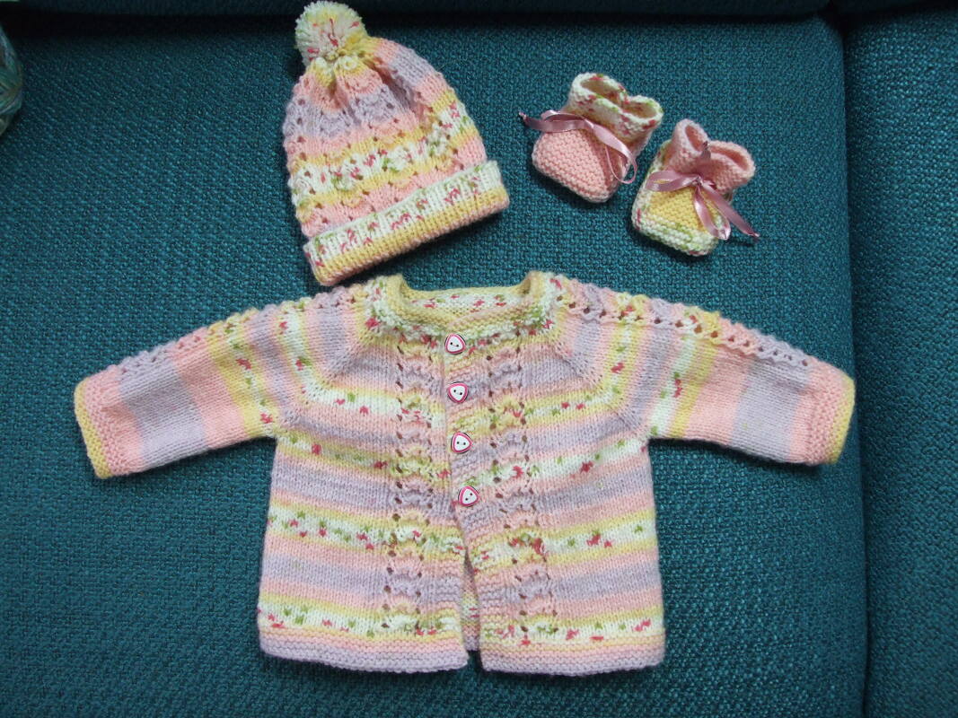 Strickanleitung Babygarnitur Gr. 50 Dieter 3-teilig