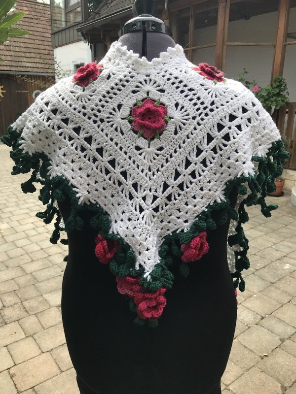 Perles Tuch “Rosenregen“