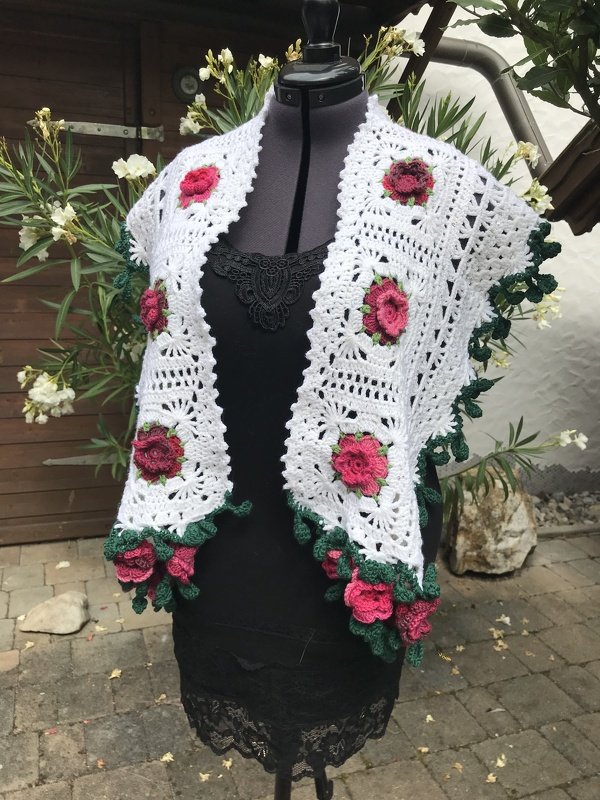 Perles Tuch “Rosenregen“