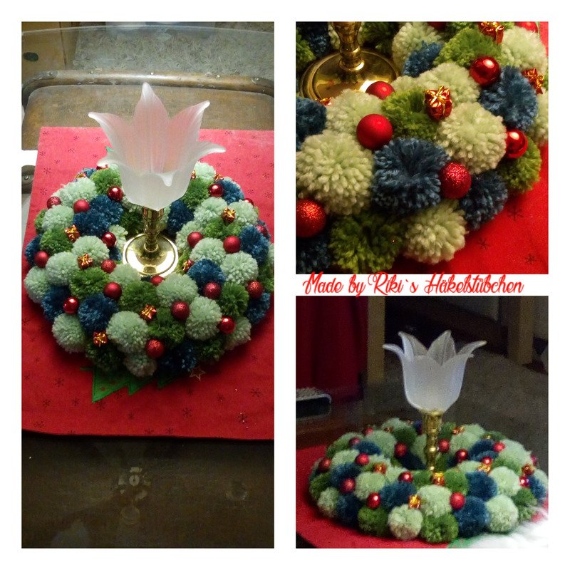 Kostenlose Anleitung: DIY - Weihnachtskranz aus Bommeln