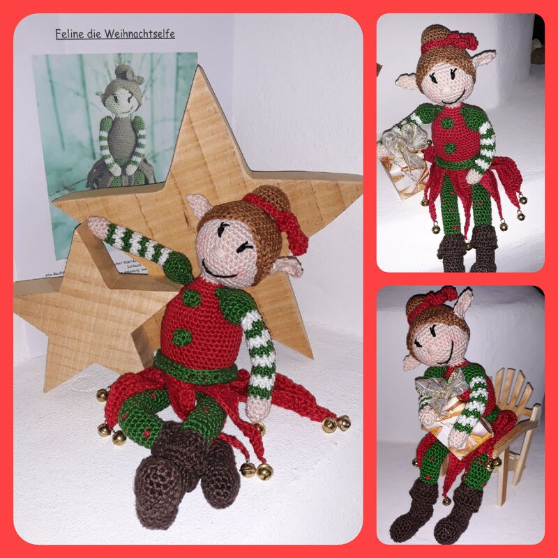 Feline die Weihnachts - Elfe oder ein weihnachtlicher Kantenhocker