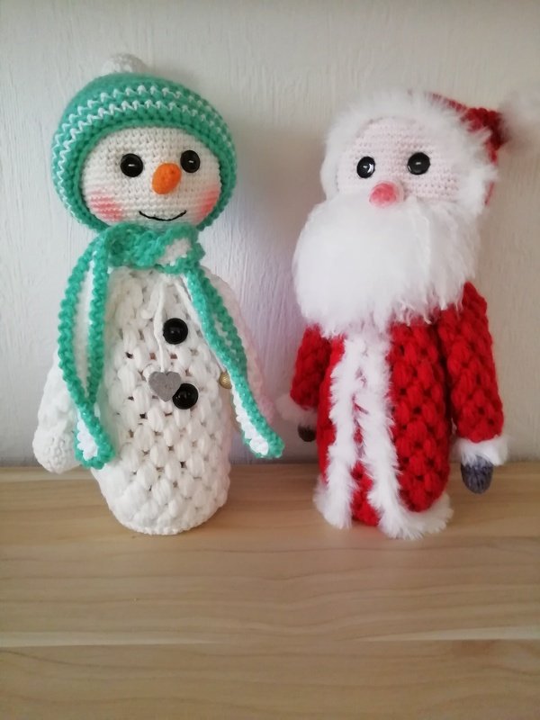 Schneemann - Geschenkverpackung für eine Piccolo Sektflasche 0,2 l