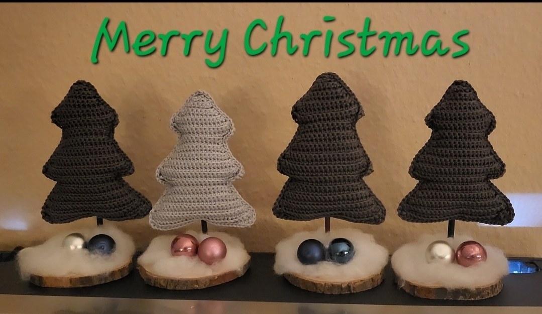 Häkelanleitung Weihnachtsdeko Tannenbäume