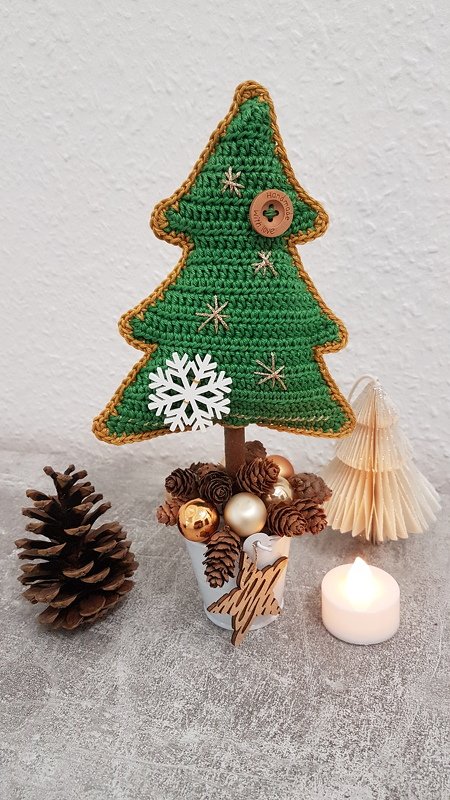 Häkelanleitung Weihnachtsdeko Tannenbäume