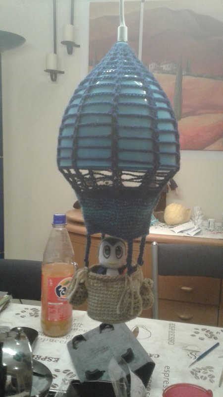 Häkelanleitung Heißluftballon-Lampe