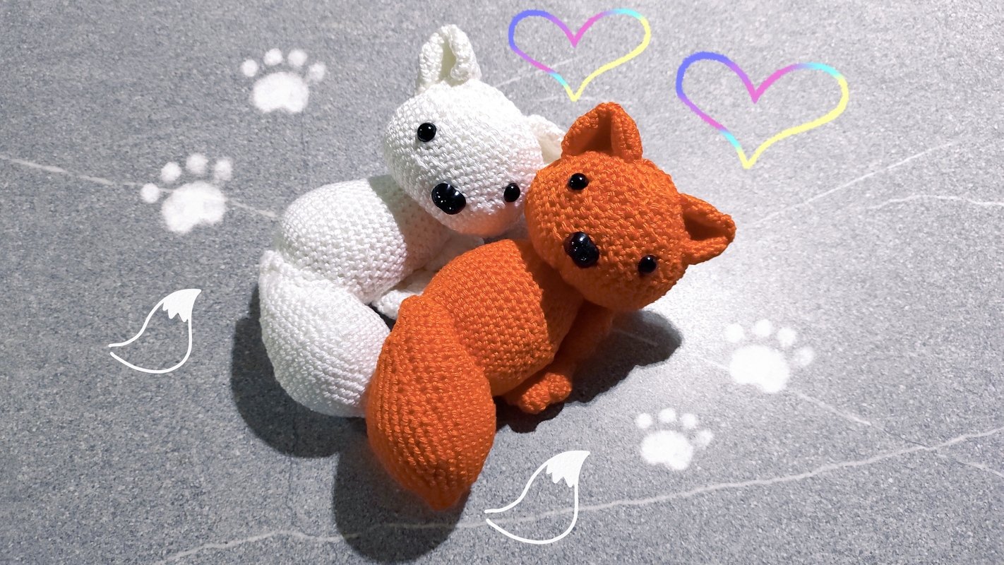 Polafuchsbaby Flocke, Häkelanleitung