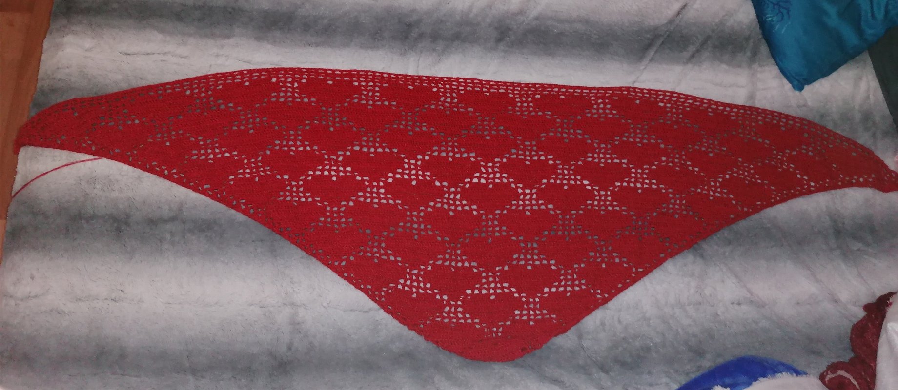 Triangular Shawl &quot;Hearts&quot;