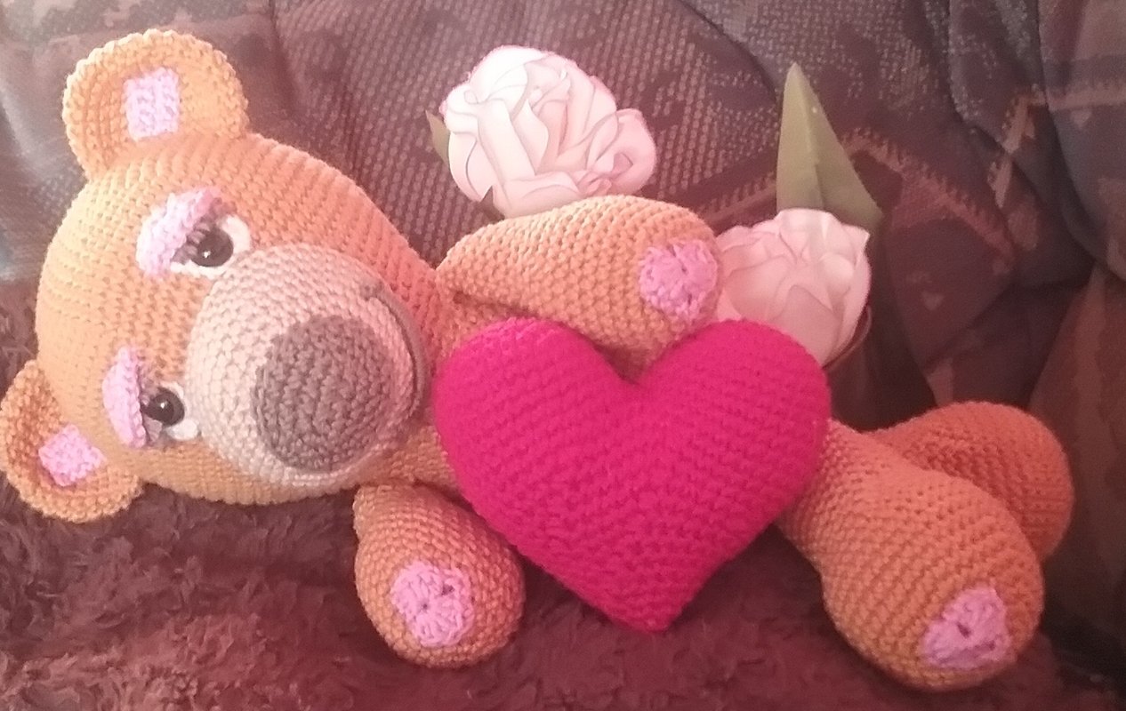 von Herzen - ein Bärli zum Häkeln