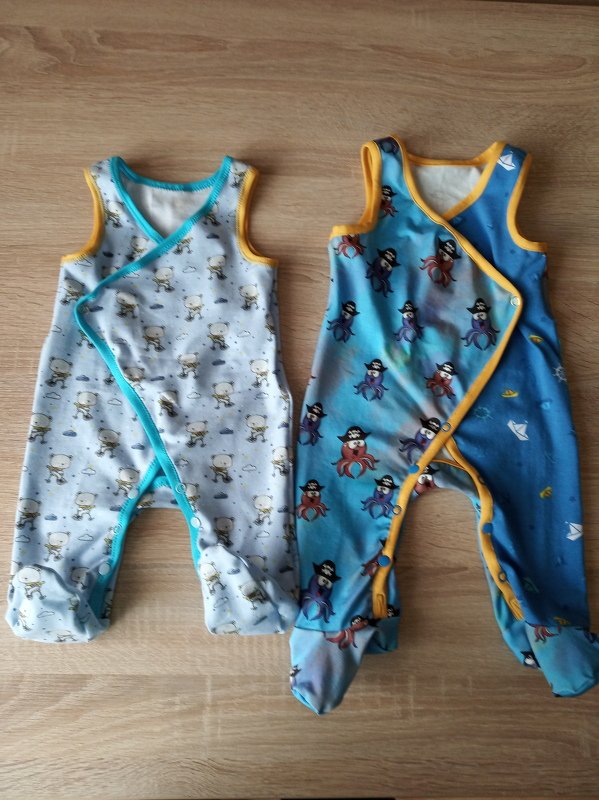 Wickelstrampler "Krümel" Gr. 44-74 - Nähanleitung Schnittmuster Beamer