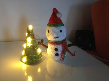 Hat echt Spaß gemacht beide zu erstellen und ging auch ganz flott. Als Deko bekam mein Weihnachtsbaum einen Mini-Lichterkette.