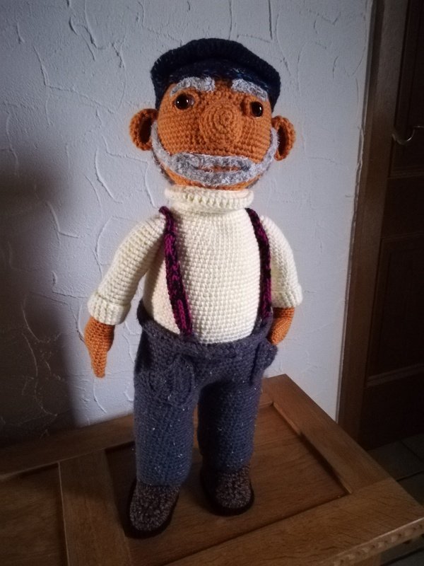 Häkelanleitung für Gabis Opa Heinrich, ca. 65 cm groß