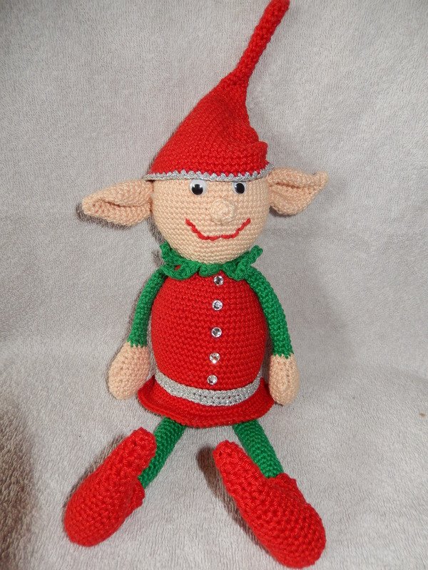 Häkelanleitung, Weihnachtself, Zwerg, Amigurumi, 18 Seiten PDF