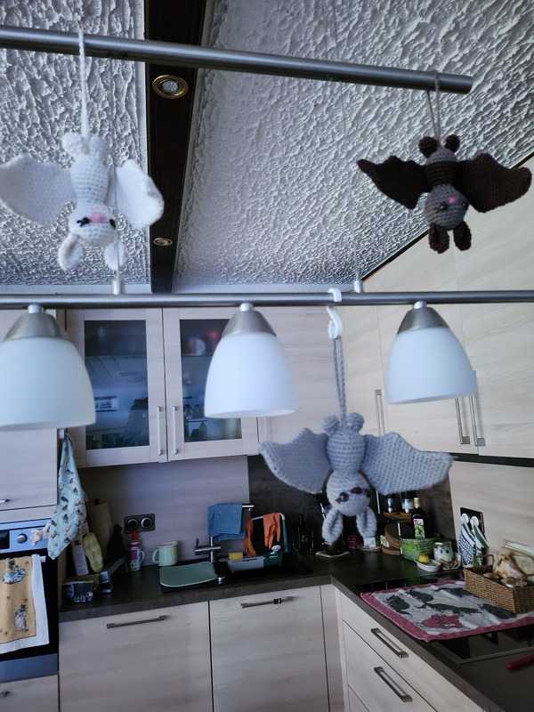 Fledermaus Häkelanleitung Taschenbaumler, Anhänger