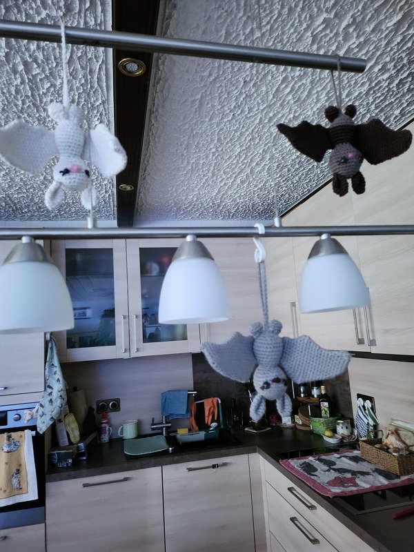 Fledermaus Häkelanleitung Taschenbaumler, Anhänger