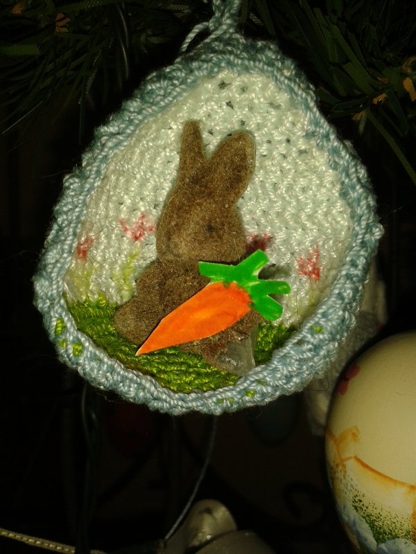 Häkelanleitung &quot;Bunte Osteranhänger&quot; Dekoidee! Ideal für Wollreste!