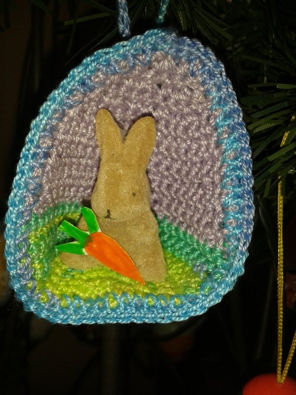 Häkelanleitung &quot;Bunte Osteranhänger&quot; Dekoidee! Ideal für Wollreste!