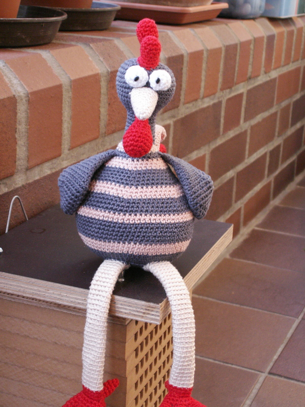 XL Gockel GLUPSCHI Kantenhocker Hühner Hahn Ostern Frühlingsdeko